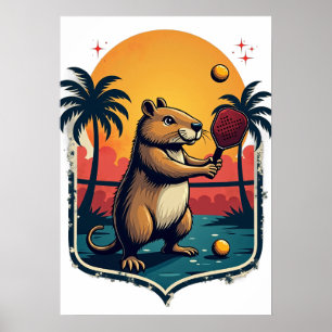 Póster Camiseta de Pegatina de Logotipo Retro del Club de