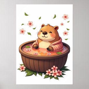 Póster Camiseta de Pegatina de Relajación en Bañera de Ca