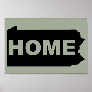 Póster Camiseta de Pennsylvania, Hogar Lejos del Estado
