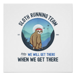 Póster Camiseta de perezoso corriendo T-Shirt