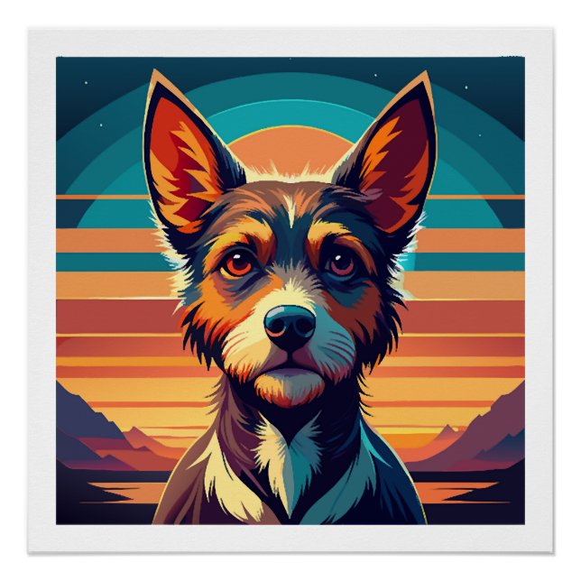 Póster Camiseta de perro Border Collie (Anverso)