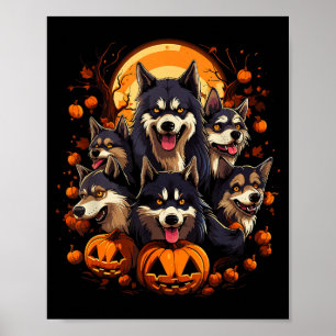 Póster Camiseta de Perros de Halloween2