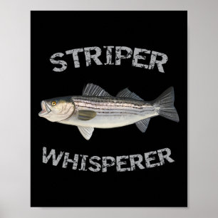 Póster Camiseta de pesca de lubina rayada B de susurrador