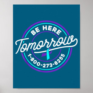Póster Camiseta de Prevención del Suicidio Esté Aquí Maña