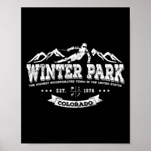 Póster Camiseta de Pueblo de Esquí de Winter Park para es