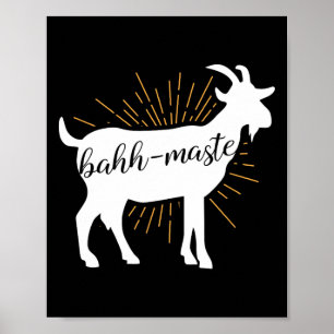 Póster Camiseta de puntero de yoga de cabra Hh-maste Nama