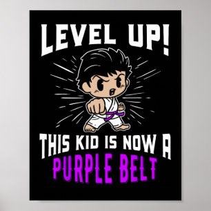 Póster Camiseta de regalo de cinturón morado de uniforme
