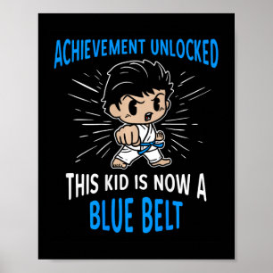 Póster Camiseta de regalo de premio de cinturón azul de e
