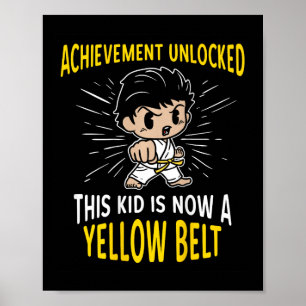 Póster Camiseta de regalo para niños de karate cinturón a