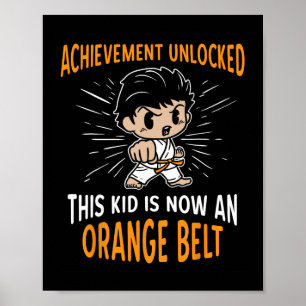 Póster Camiseta de regalo para niños karate estudiante ci