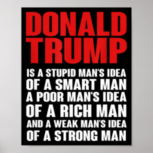 Póster Camiseta de ridículo de Donald Trump: él no es pre