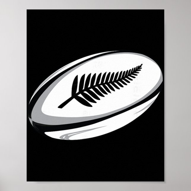 Póster Camiseta de Rugby de Nueva Zelanda (Frente)