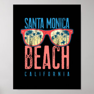 Póster Camiseta de Santa Mónica Playa California Vacacion