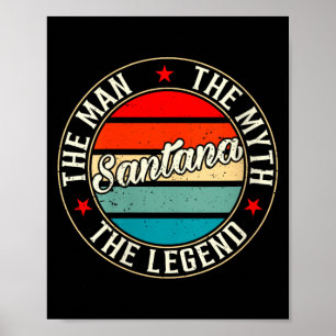 Póster Camiseta de Santana The One And Only The Legend pa