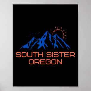 Póster Camiseta de senderismo South Sister Oregon para es