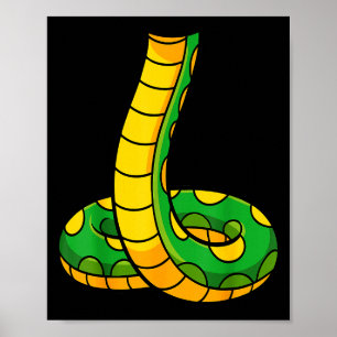 Póster Camiseta de serpiente adultos hombres mujeres niño