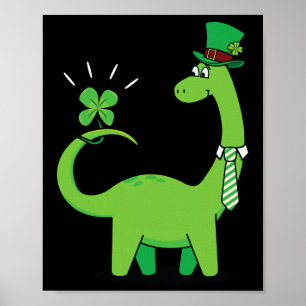 Póster Camiseta de shamrock del día de San Patricio de di