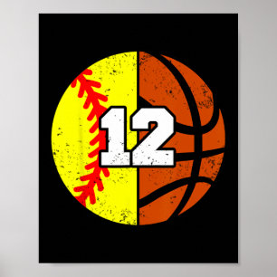 Póster Camiseta de Softll Sketll Número 12 divertida para