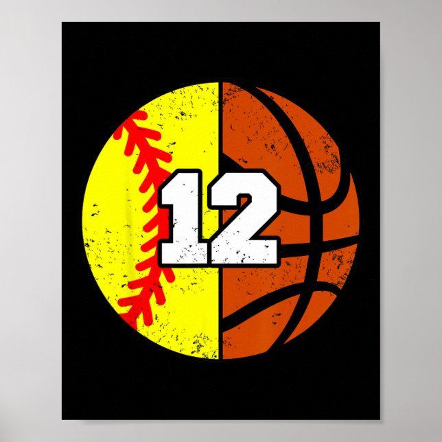 Póster Camiseta de Softll Sketll Número 12 divertida para (Frente)