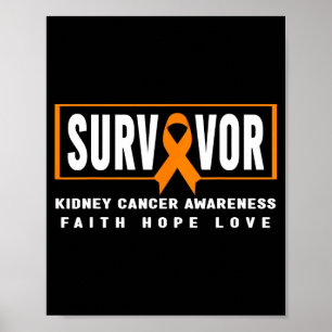 Póster Camiseta de superviviente de cáncer de riñón - cán
