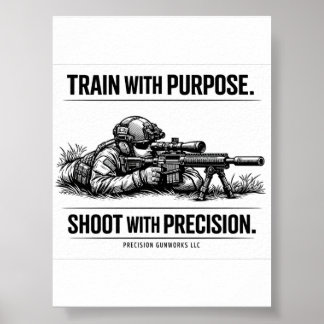 Póster Camiseta de Tirador con Propósito de Entrenamiento