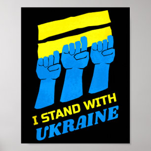 Póster Camiseta de Ucrania Apoyo a Ucrania Yo apoyo a Ucr