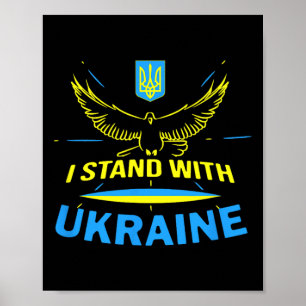 Póster Camiseta de Ucrania Bandera Ucraniana Orgullo Apoy