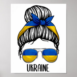 Póster Camiseta de Ucrania para niñas y mujeres
