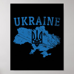 Póster Camiseta de Ucrania Tryzub Ucraniano Patriótico Ap