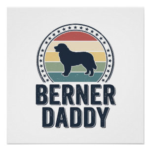 Póster Camiseta de vector de diseño de papá de perro vint