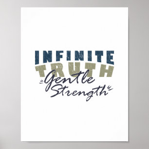 Póster Camiseta de Verdad Infinita y Fuerza Suave