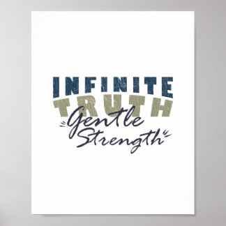 Póster Camiseta de Verdad Infinita y Fuerza Suave