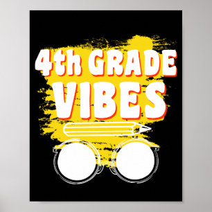 Póster Camiseta de Vibraciones de 4to Grado de Regreso a