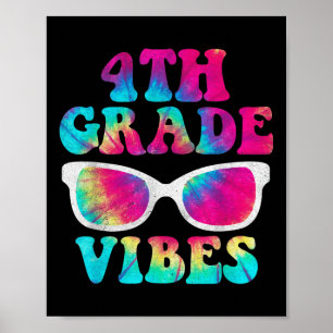 Póster Camiseta de Vibraciones de 4to Grado de Regreso a