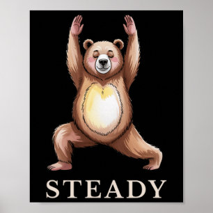 Póster Camiseta de yoga Steady Bear Calma Lance Animal li