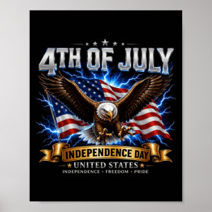 Póster Camiseta del 4 de julio para hombres Patriótica Do