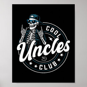 Póster Camiseta del club de tíos geniales Funny Skeleton 