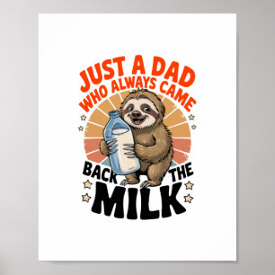 Póster camiseta del día del padre con pereza