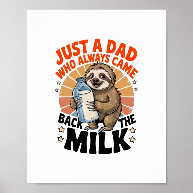 Póster camiseta del día del padre con pereza (Frente)