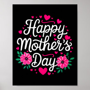 Póster Camiseta del día feliz de la madre de las mujeres