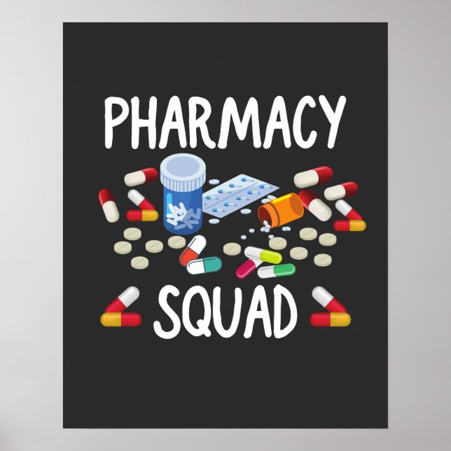 Póster Camiseta del equipo de farmacia (Frente)
