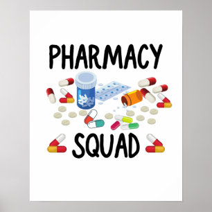 Póster Camiseta del equipo de farmacia