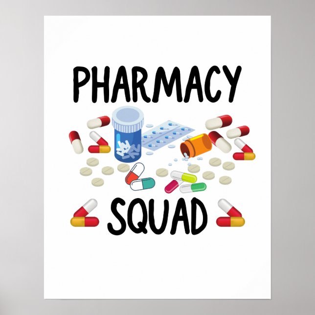 Póster Camiseta del equipo de farmacia (Frente)