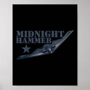 Póster Camiseta del Jet Stealth B-2 Operación Martillo de