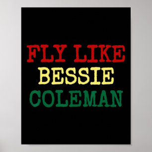 Póster Camiseta del Mes de la Historia Negra Bessie Colem