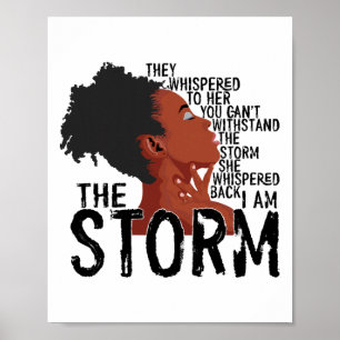 Póster Camiseta del Mes de la Historia Negra Mujer Africa