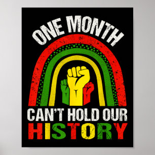 Póster Camiseta del Mes de la Historia Negra Un Mes No Pu