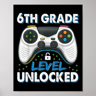 Póster Camiseta del primer día de 6to grado para niños, p