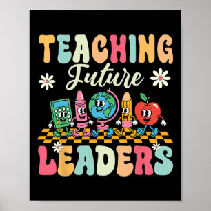 Póster Camiseta del primer día de escuela enseñando a fut