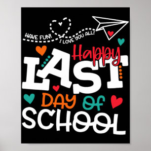 Póster Camiseta del último día de escuela para profesores